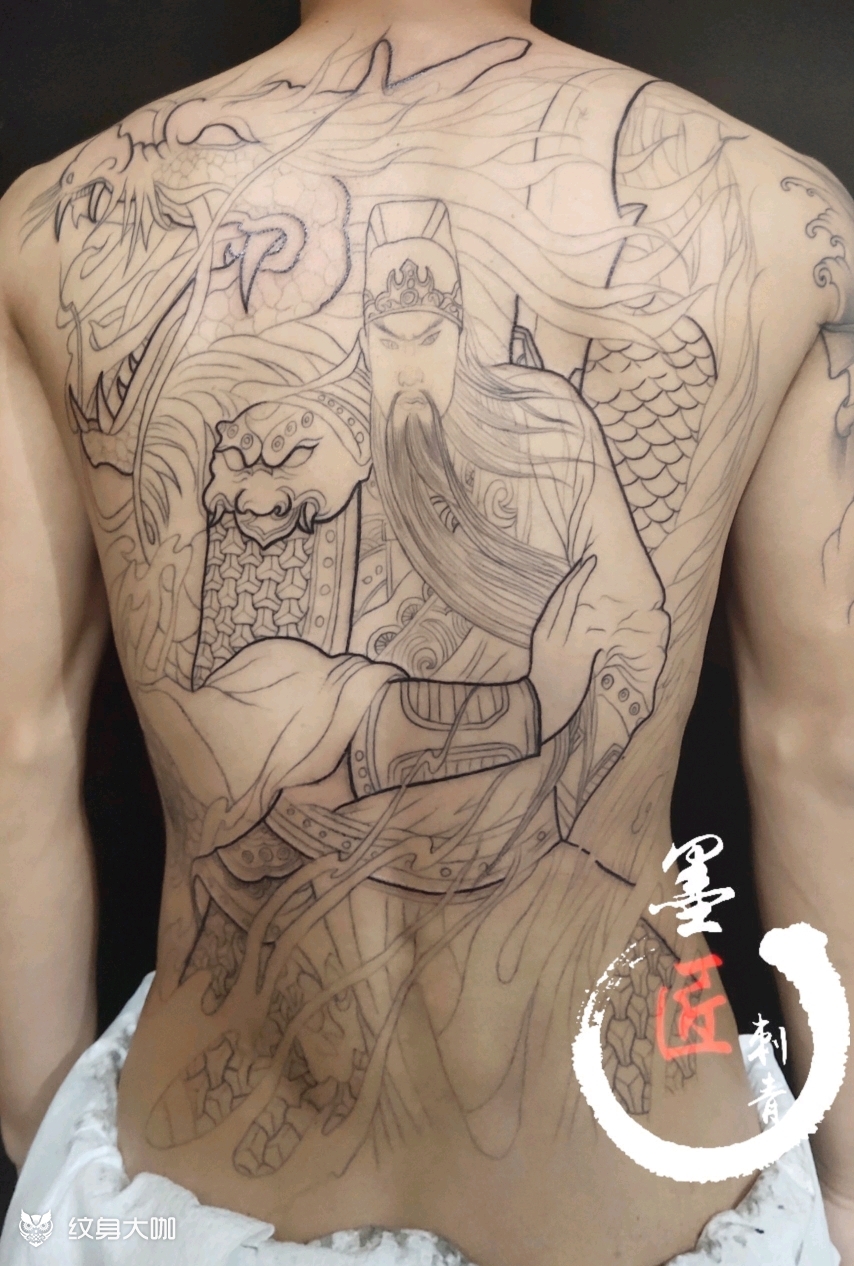 关羽_纹身图案手稿图片_墨匠的纹身作品集