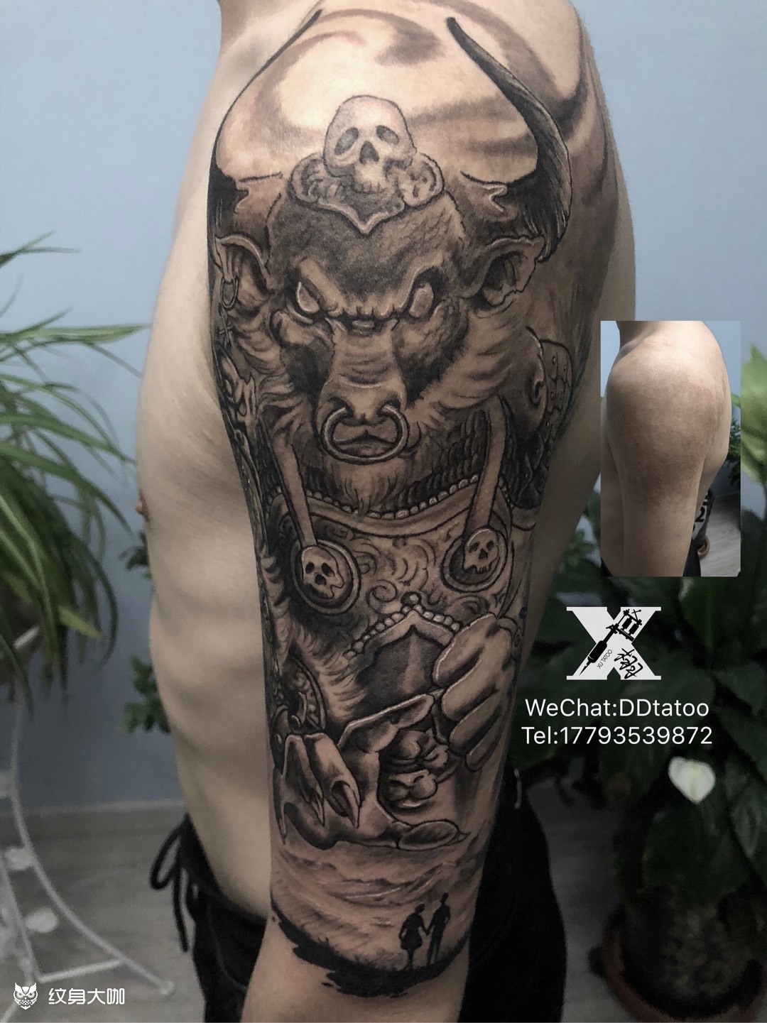 牛魔王_纹身图案手稿图片_ddi_金昌,兰州的纹身作品集