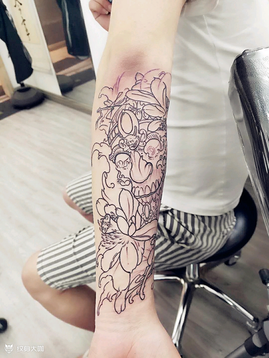 嘎巴拉花臂第一步