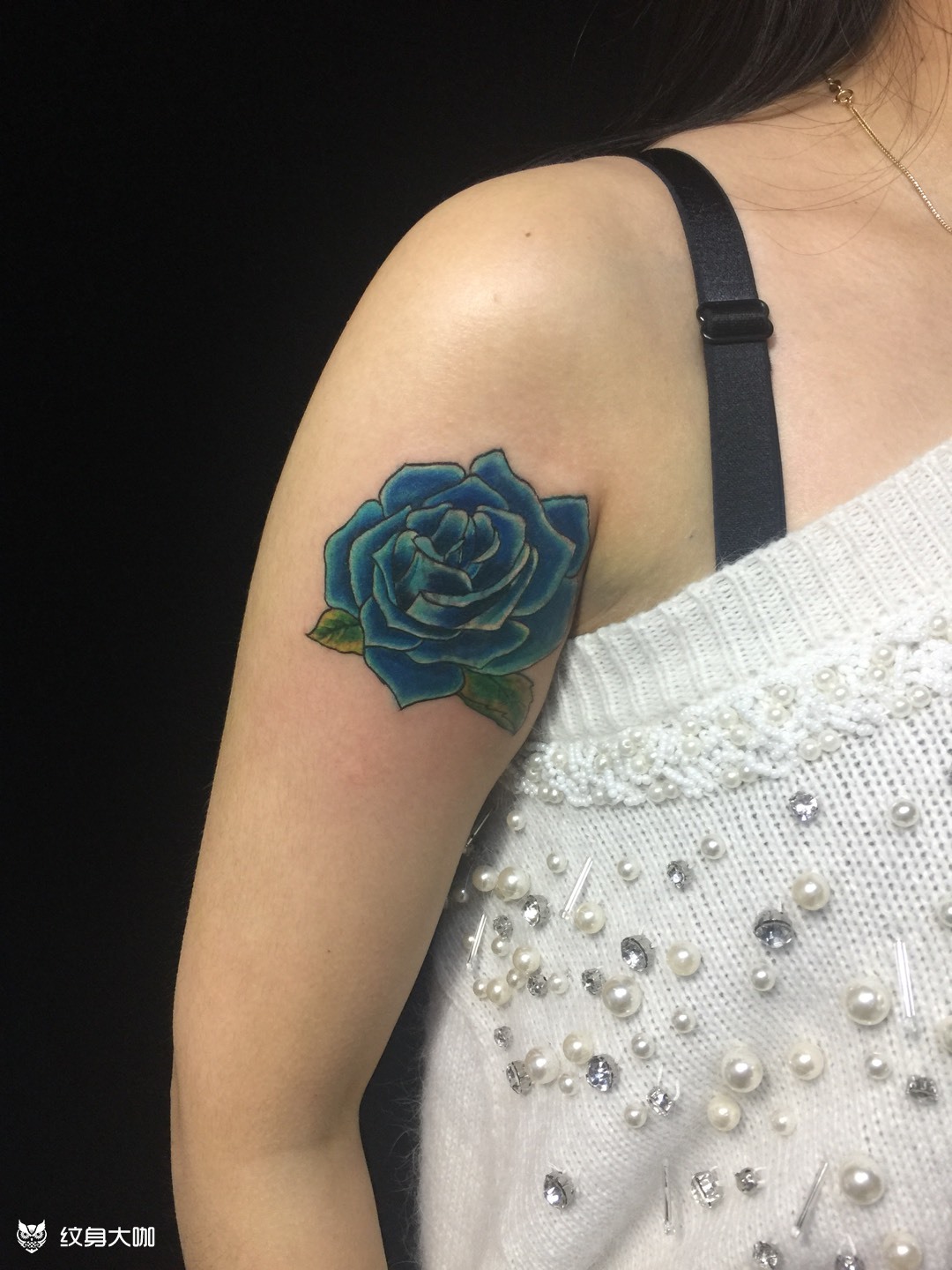 玫瑰花遮盖_纹身图案手稿图片_夏天的纹身作品集