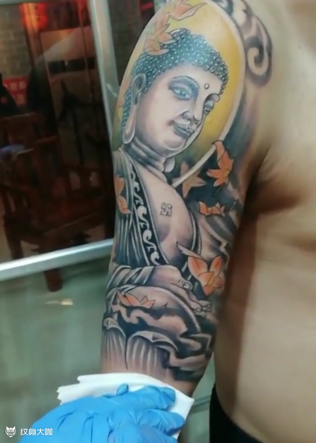 本店作品如来佛祖_纹身图案手稿图片_孔卫东的纹身作品集