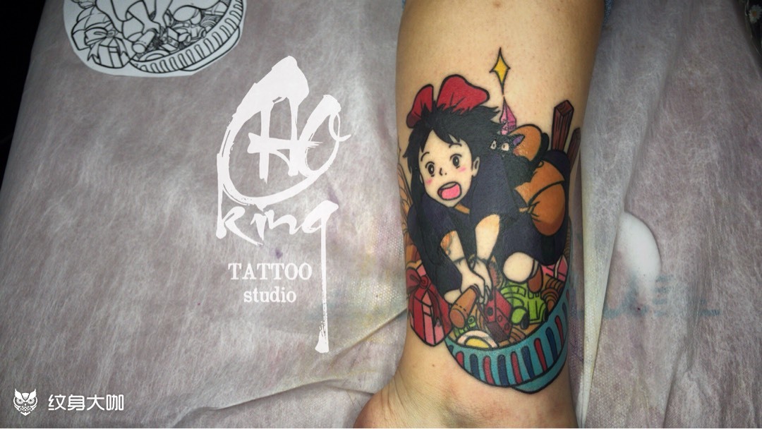 原创魔女宅急便 遮盖完成_纹身图案手稿图片_jenny的纹身作品集