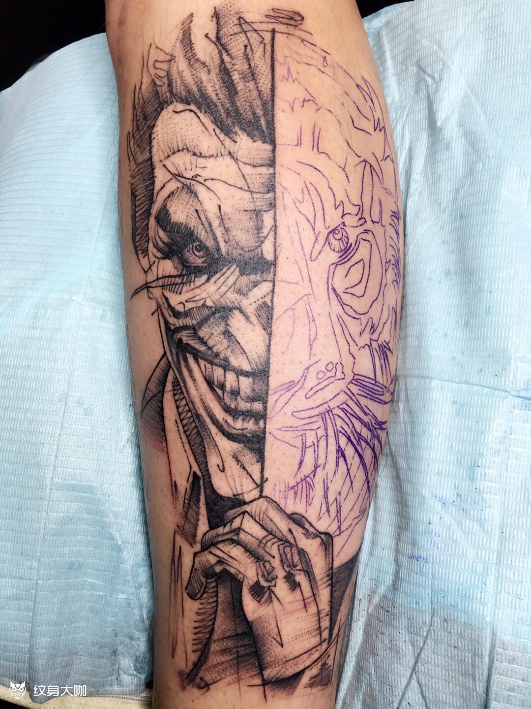 小丑_纹身图案手稿图片_朱修远的纹身作品集