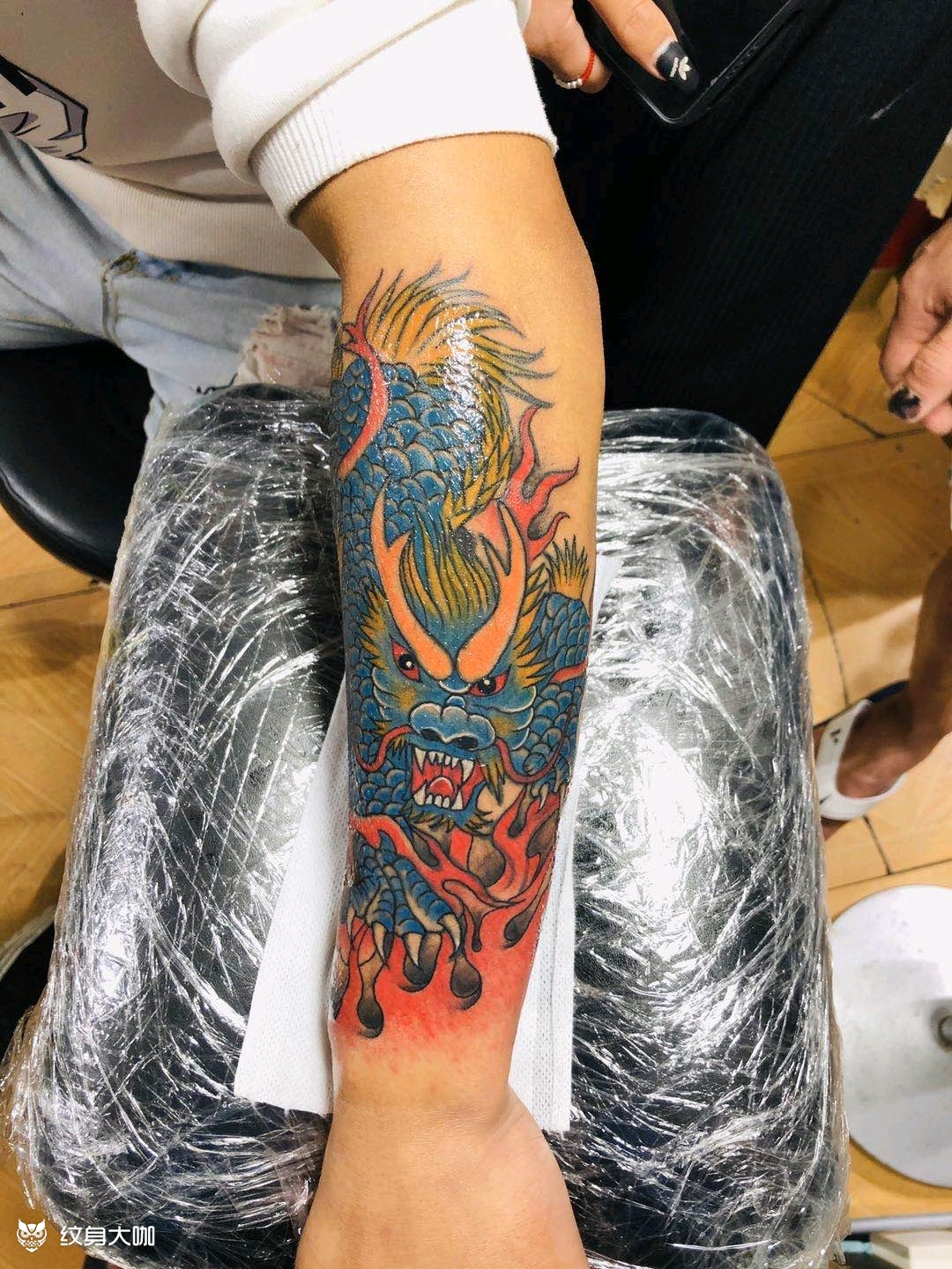 麒麟 小臂_纹身图案手稿图片_纹画人的纹身作品集