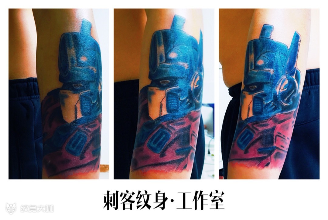 擎天柱_纹身图案手稿图片_蔡师傅的纹身作品集