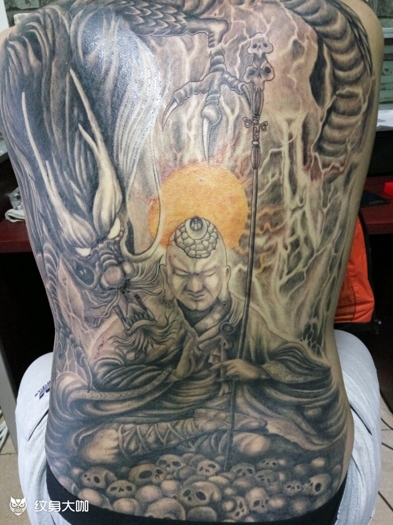 地藏王_纹身图案手稿图片_韦玉波的纹身作品集