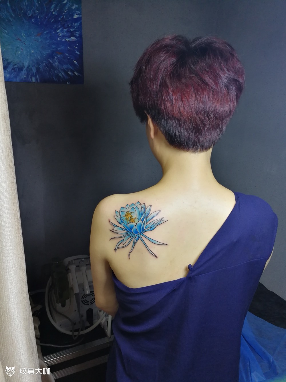 昙花_纹身图案手稿图片_朱万恒的纹身作品集