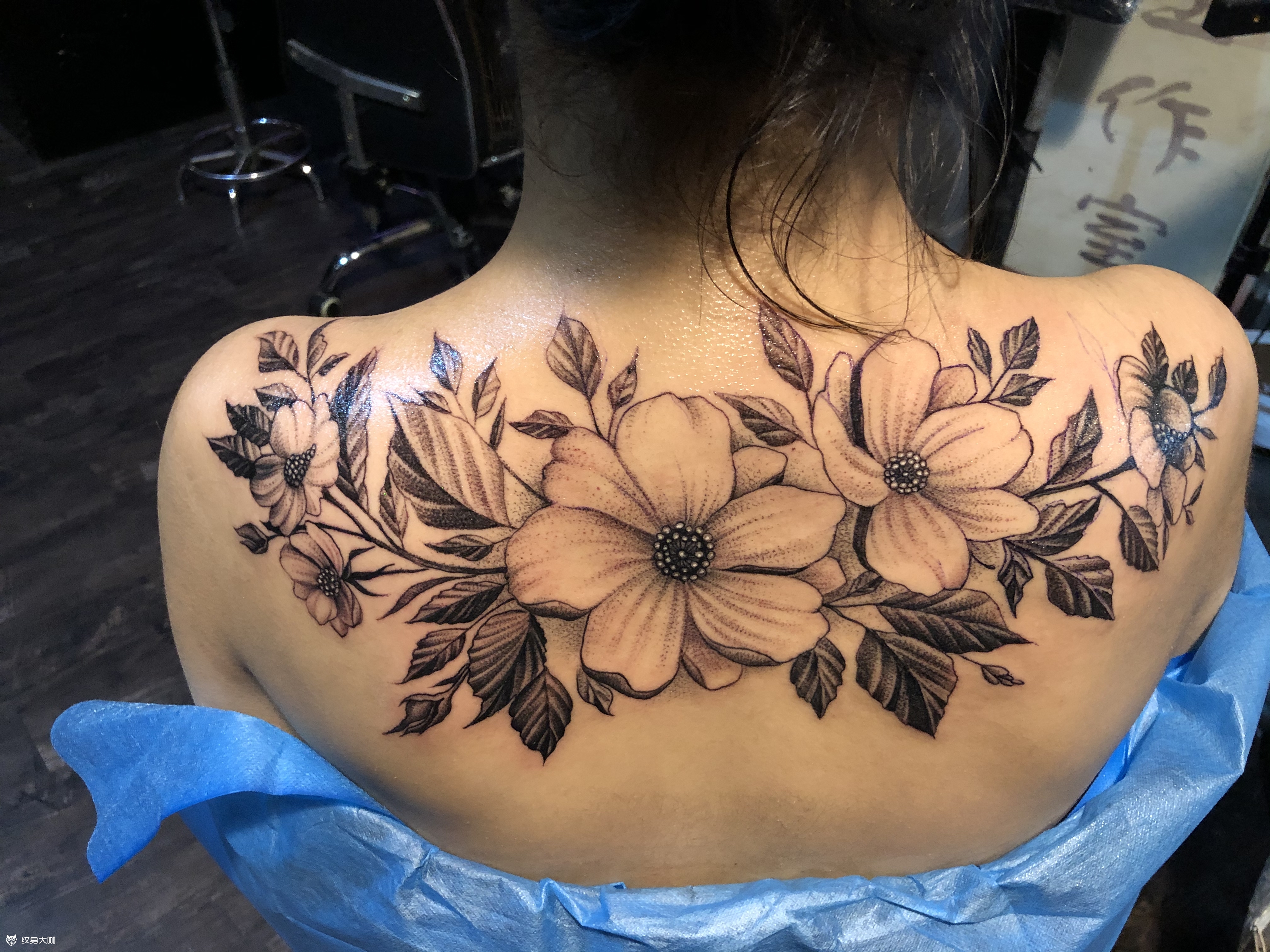 素花_纹身图案手稿图片_程平的纹身作品集