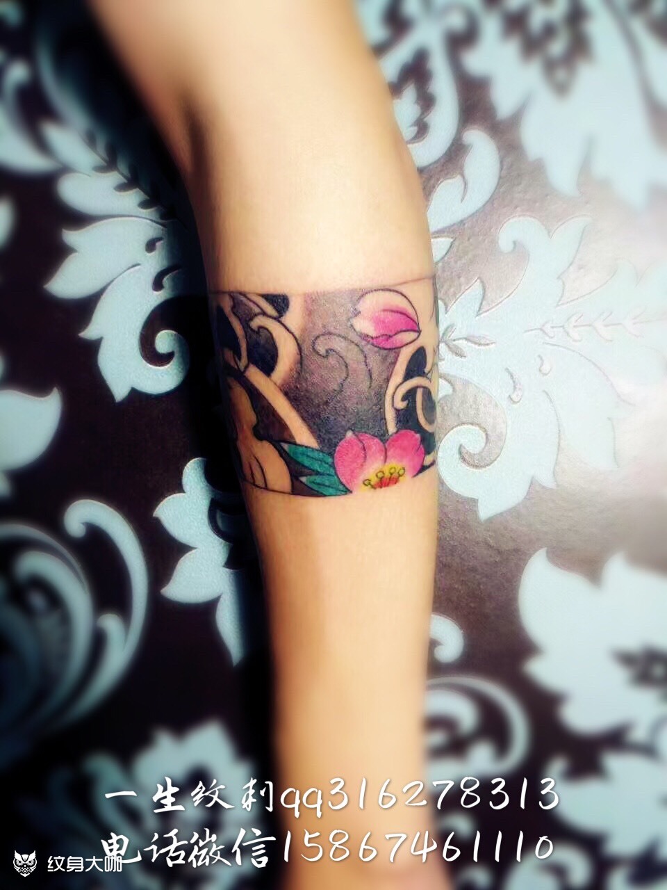 臂环 小花臂_纹身图案手稿图片_一生的纹身作品集