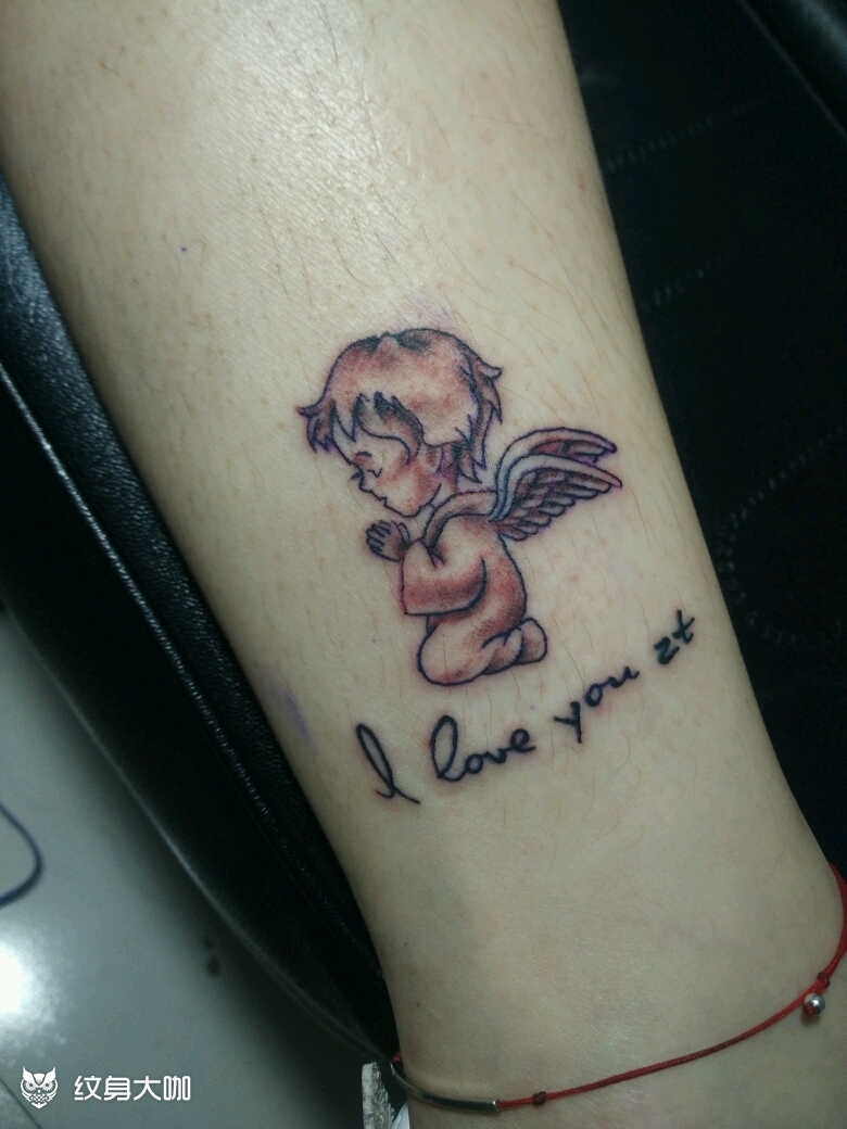 小天使_纹身图案手稿图片_汪志强的纹身作品集
