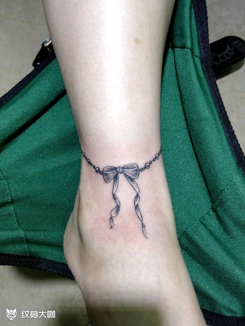 小清新……脚链_纹身图案手稿图片_赤龙的纹身作品集