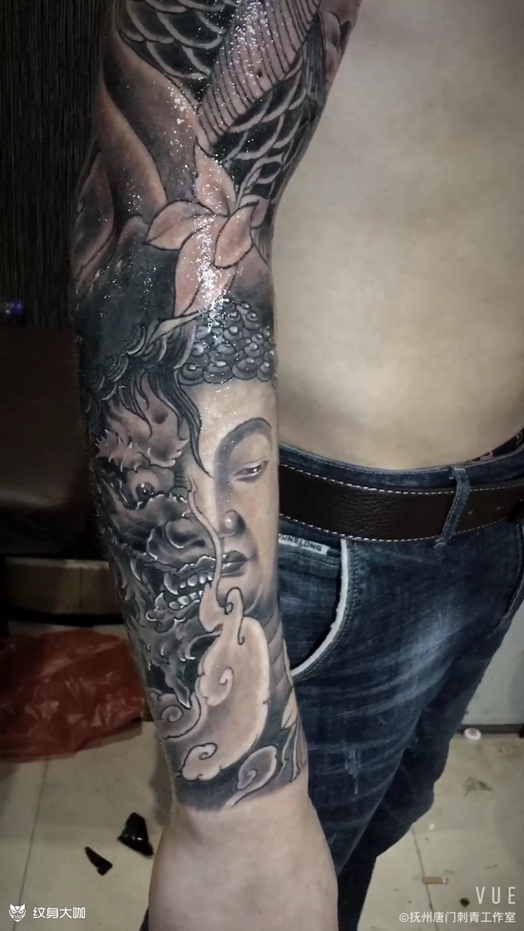 花臂_纹身图案手稿图片_唐门的纹身作品集