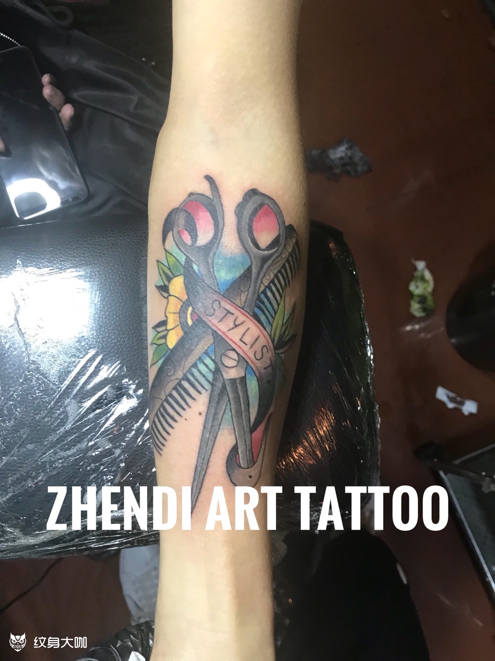 7015 梳子_纹身图案手稿图片_成的纹身作品集