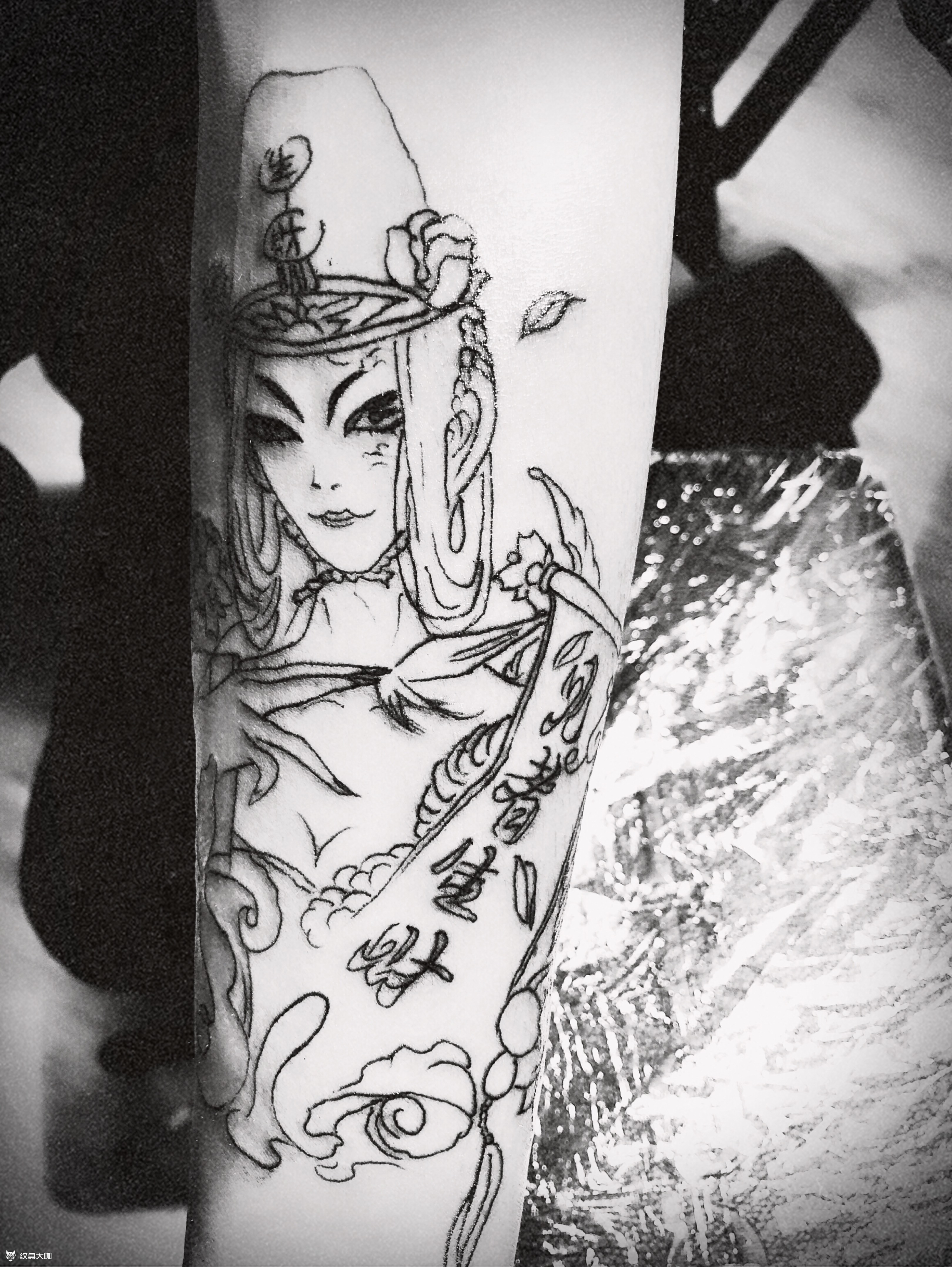 白无常_纹身图案手稿图片_胡泉的纹身作品集