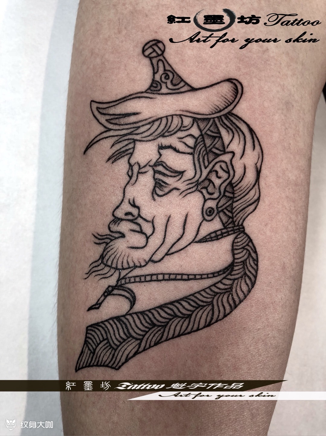 蒙古将军_纹身图案手稿图片_魁宇的纹身作品集