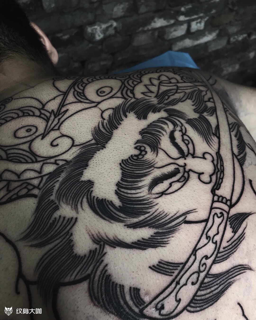 张顺破水门 线条局部_纹身图案手稿图片_一鹤studio_的纹身作品集