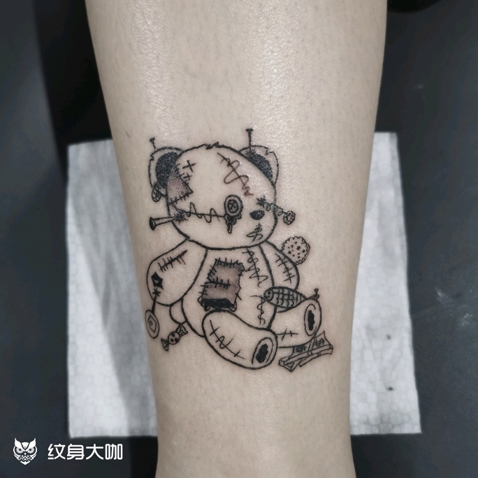 布偶熊_纹身图案手稿图片_观云的纹身作品集