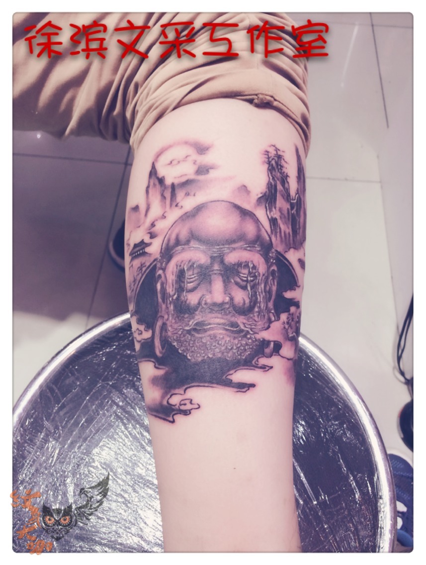 达摩_纹身图案手稿图片_徐滨的纹身作品集