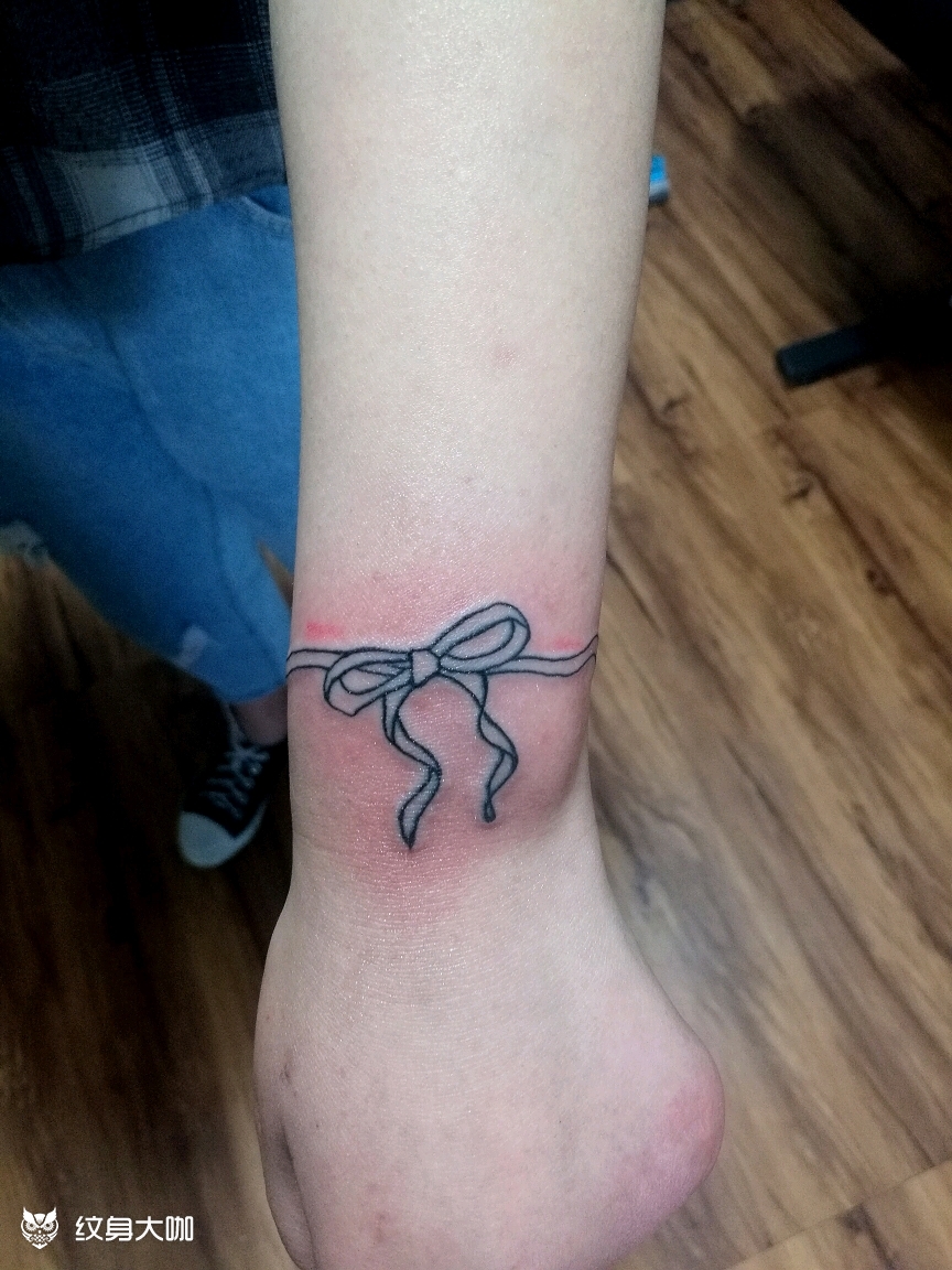 手腕蝴蝶结_纹身图案手稿图片_永门的纹身作品集
