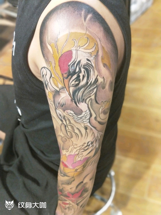 花胸,满背九龙拉馆_纹身图案手稿图片_康康的纹身作品集