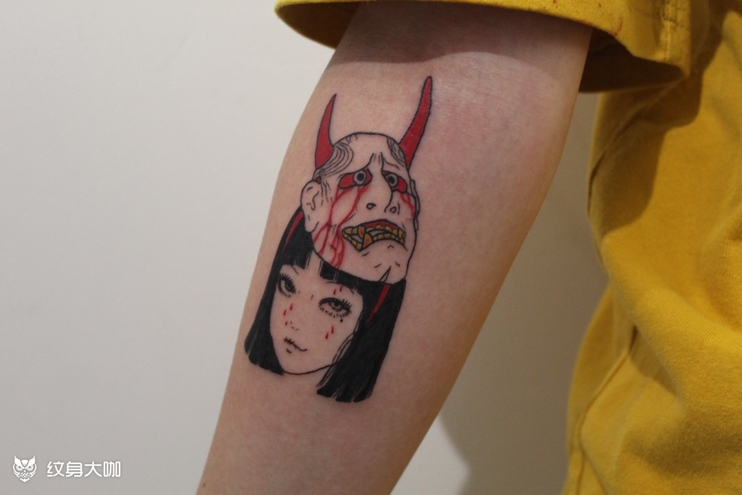 川上富江_纹身图案手稿图片_jessica wu的纹身作品集