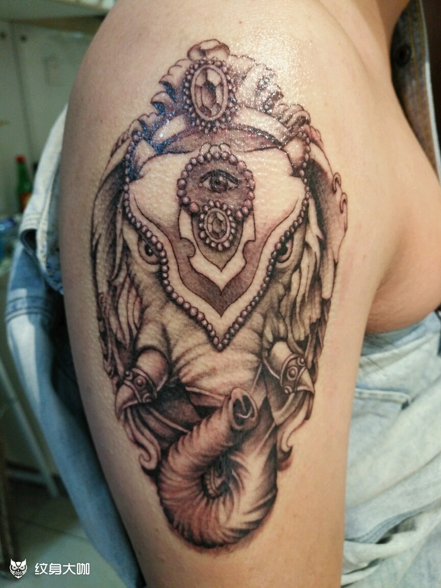 象神_纹身图案手稿图片_柒渡·子默的纹身作品集