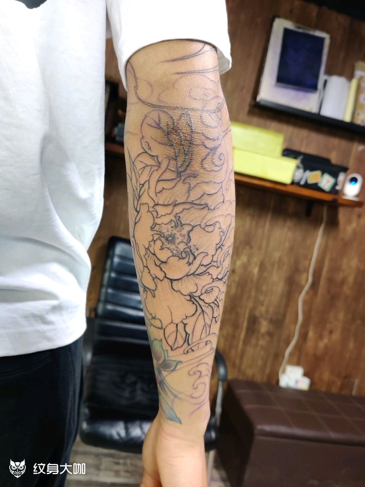 小臂线条_纹身图案手稿图片_西_安_箓_刺_青的纹身作品集