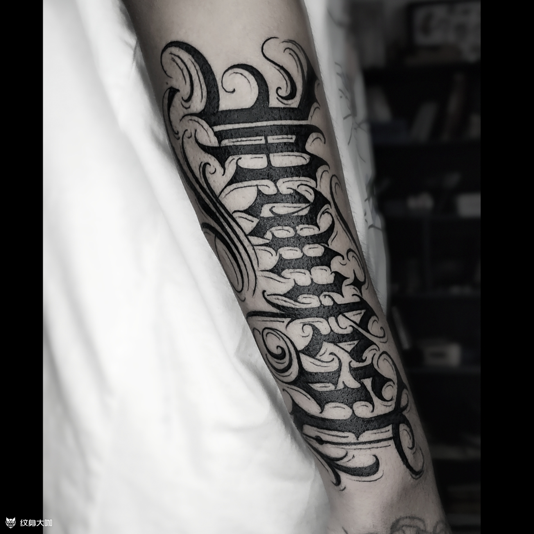 小臂花体字_纹身图案手稿图片_浦江888tattoo的纹身作品集