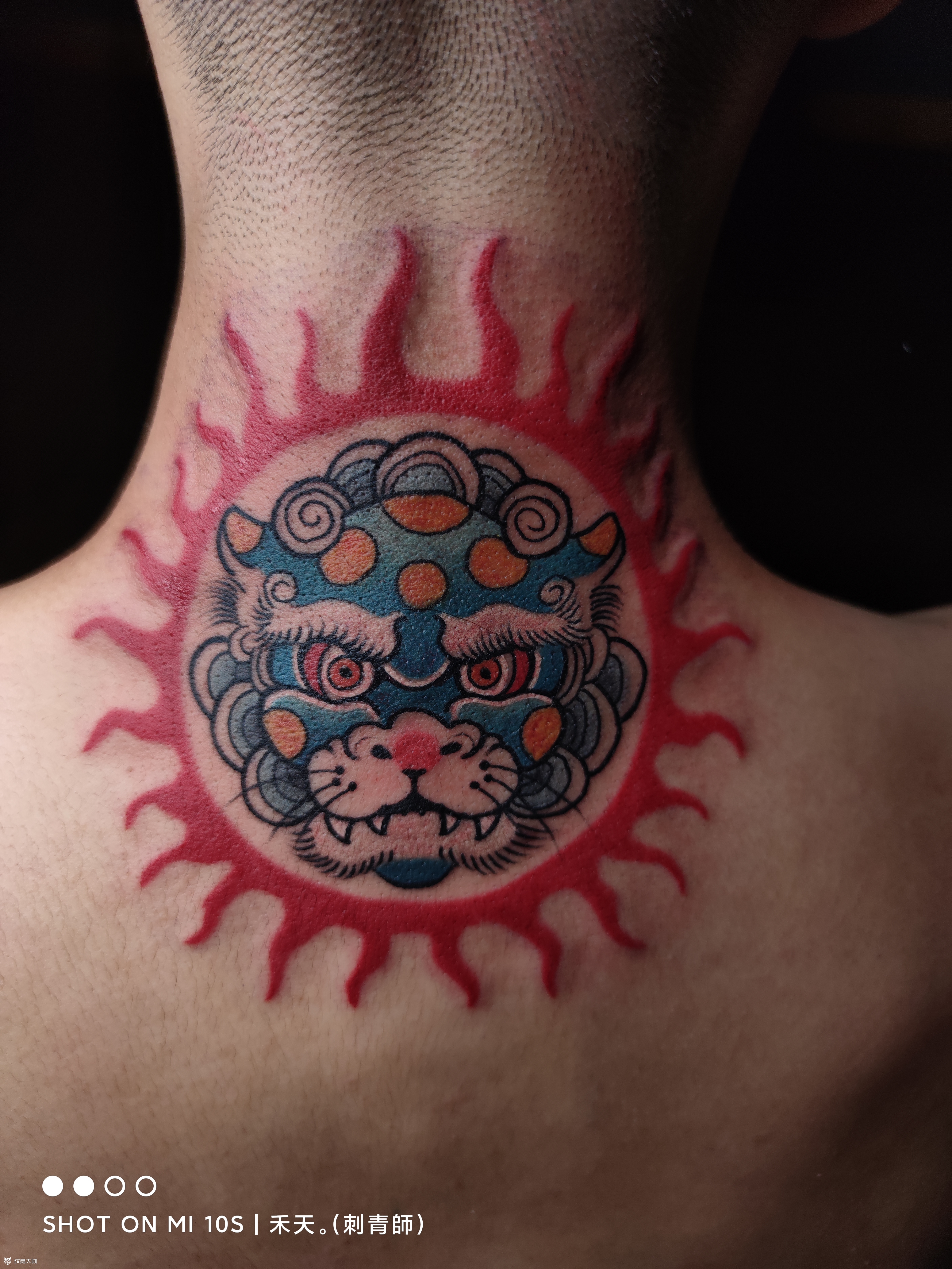 唐狮_纹身图案手稿图片_禾天的纹身作品集