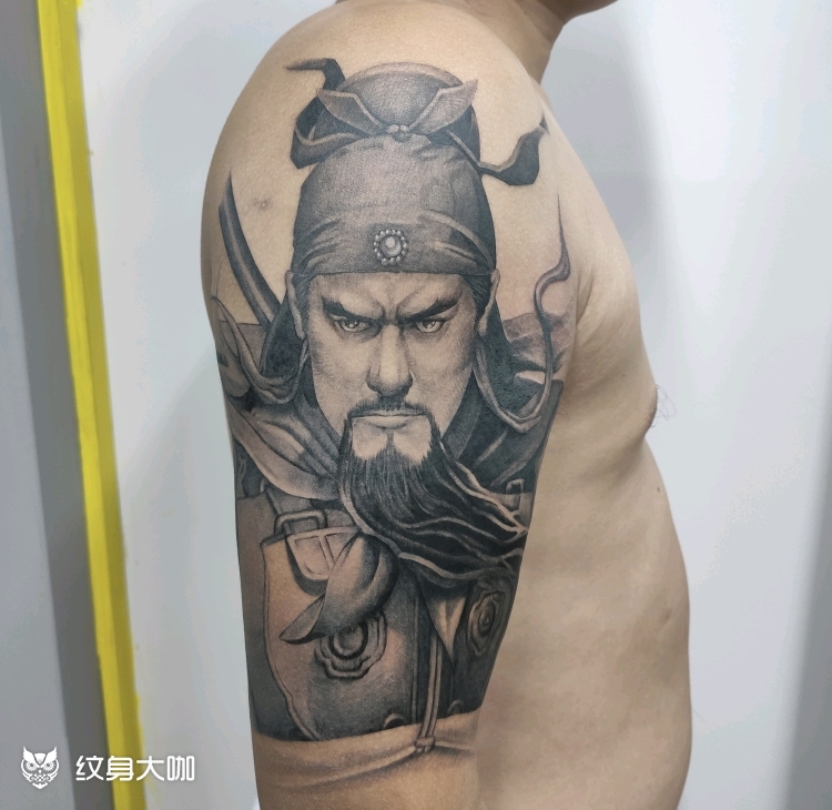 关二爷_纹身图案手稿图片_李建峰的纹身作品集