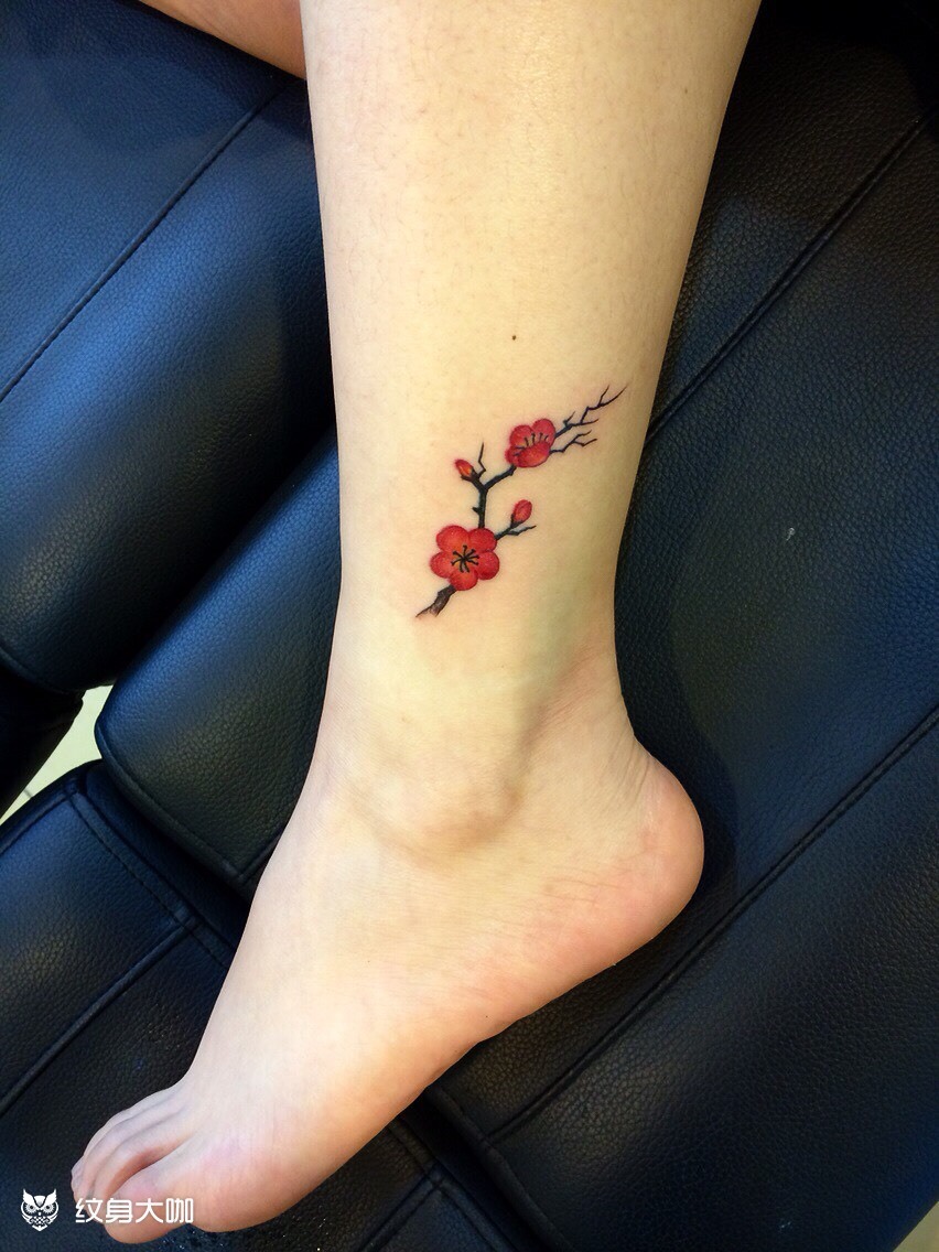 梅花一枝～_纹身图案手稿图片_nini的纹身作品集