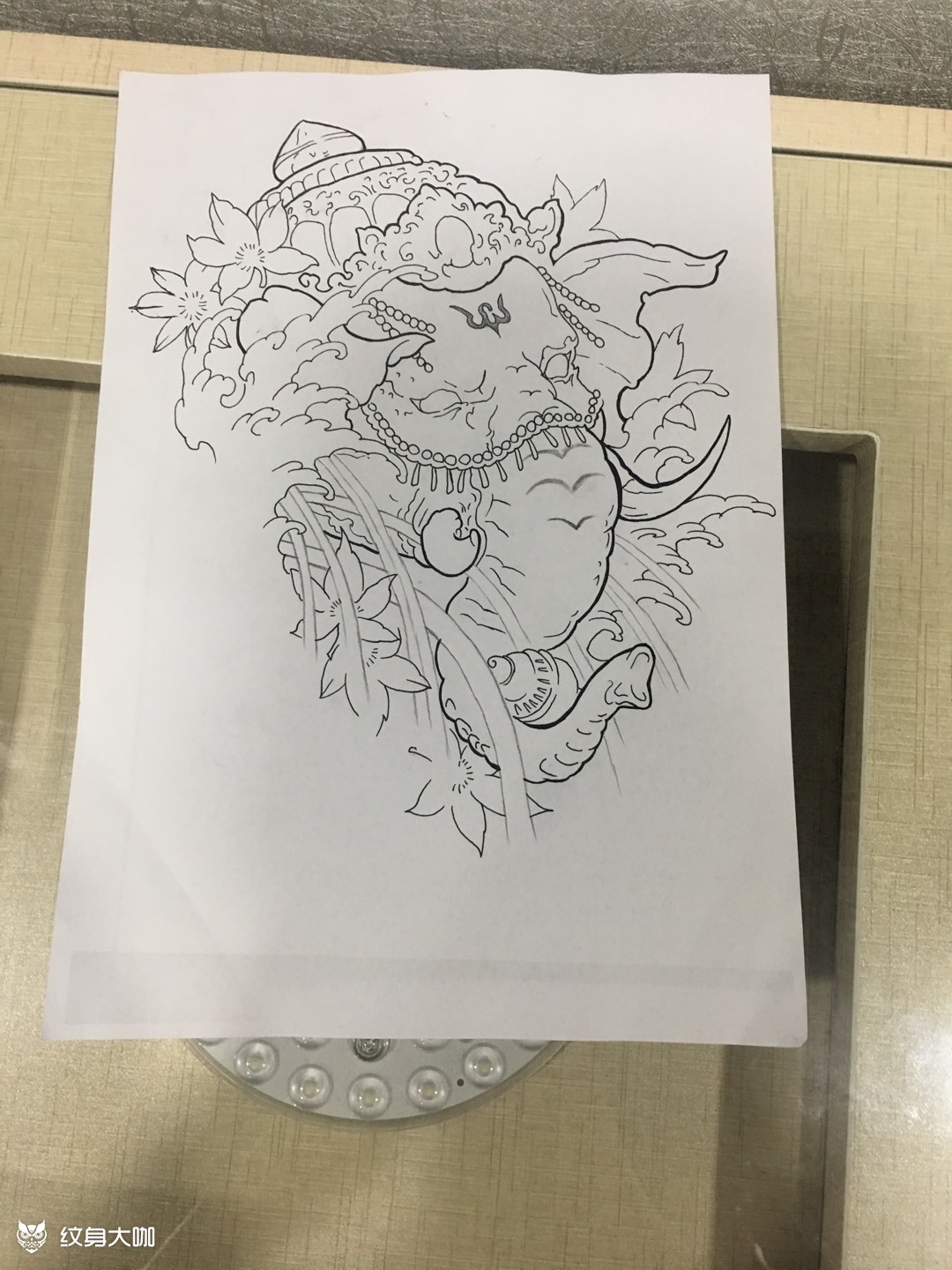 象神手稿_纹身图案手稿图片_laity的纹身作品集