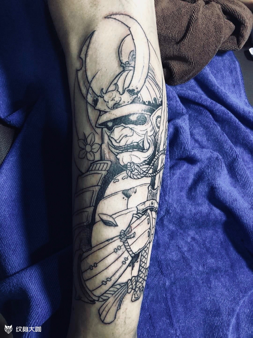 原创武士_纹身图案手稿图片_黄杰丰的纹身作品集