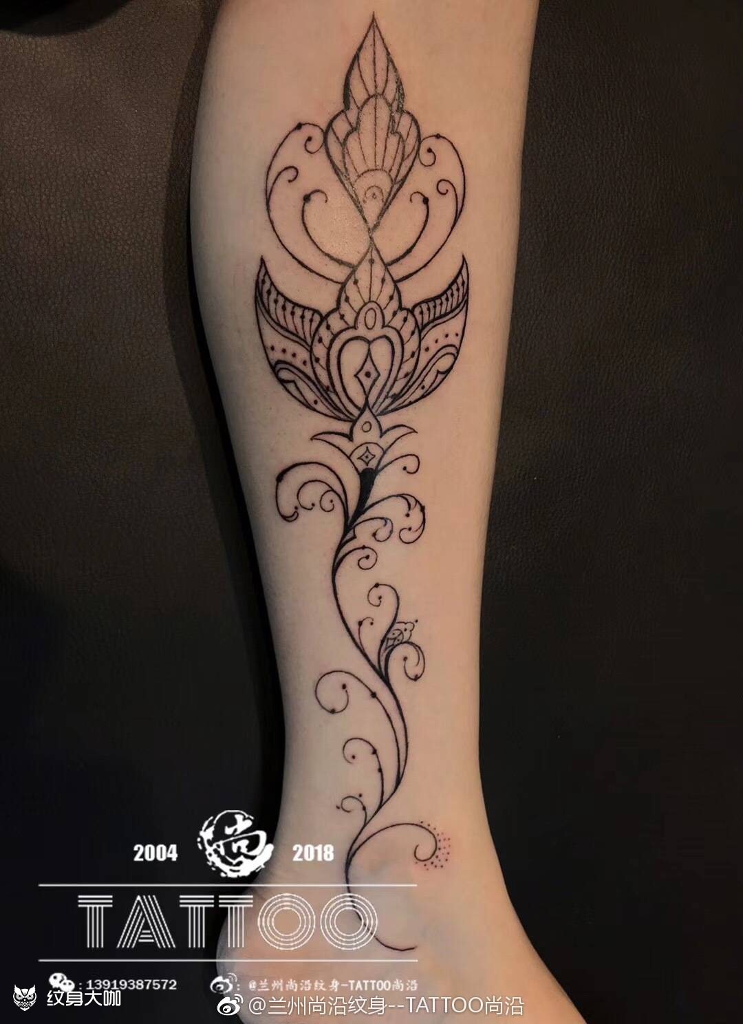 藤蔓_纹身图案手稿图片_张敏的纹身作品集