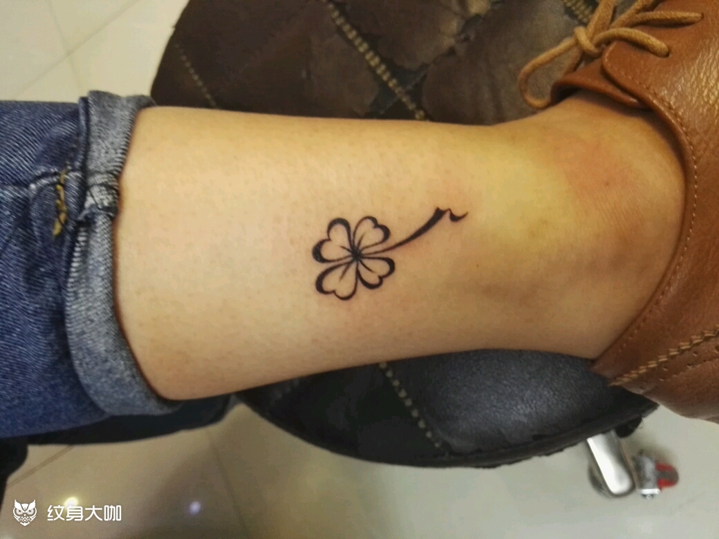 四叶草_纹身图案手稿图片_谢志的纹身作品集