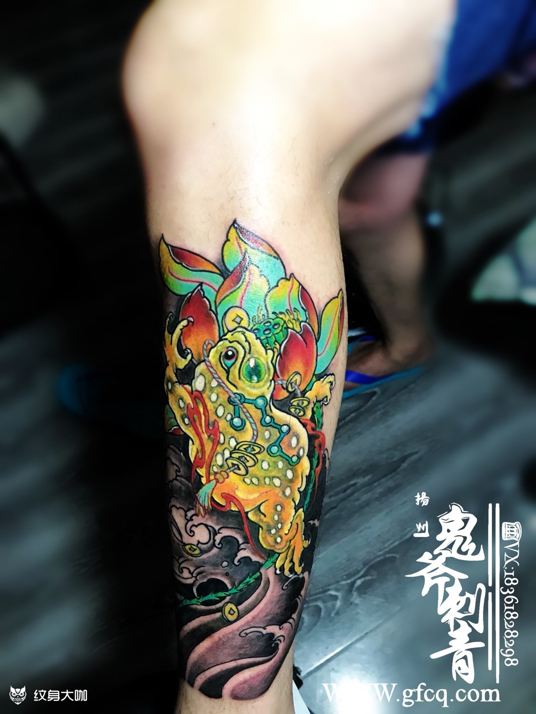 金蟾_纹身图案手稿图片_扬州lk路客tattoo 的纹身作品集