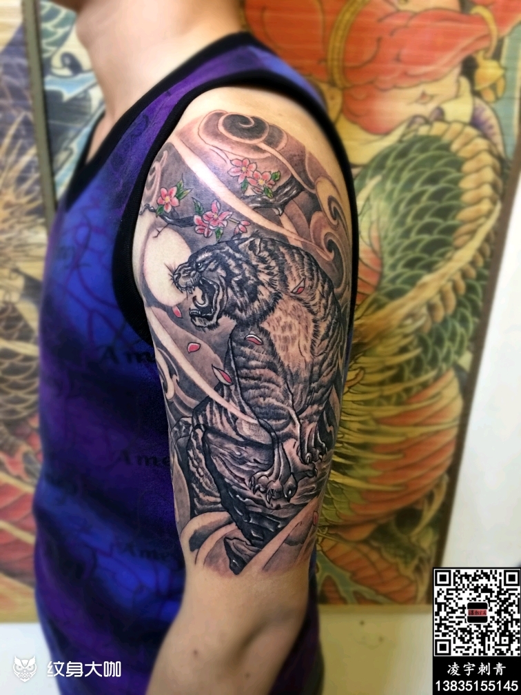 虎_纹身图案手稿图片_杜斌旺的纹身作品集