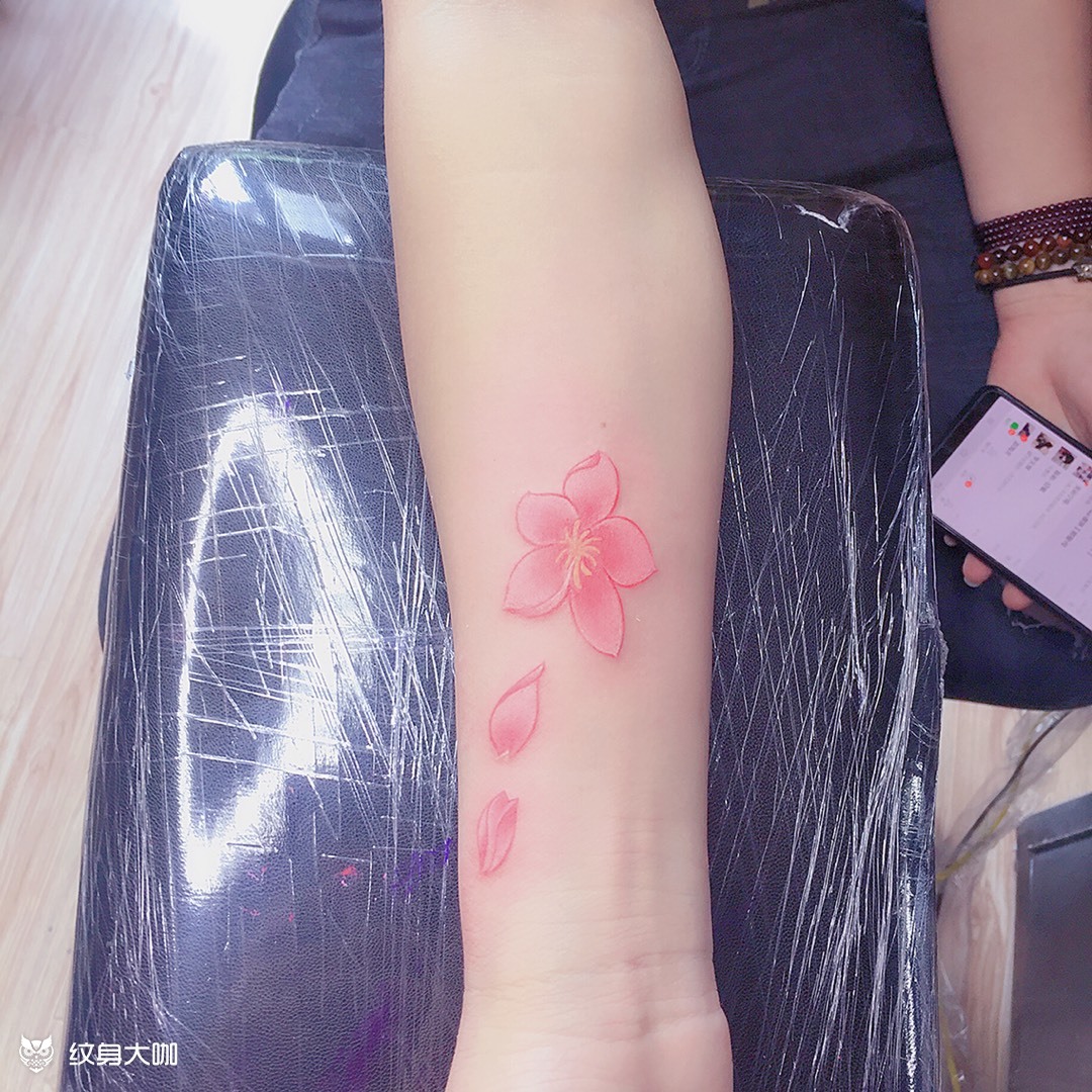 桃花_纹身图案手稿图片_影子的纹身作品集