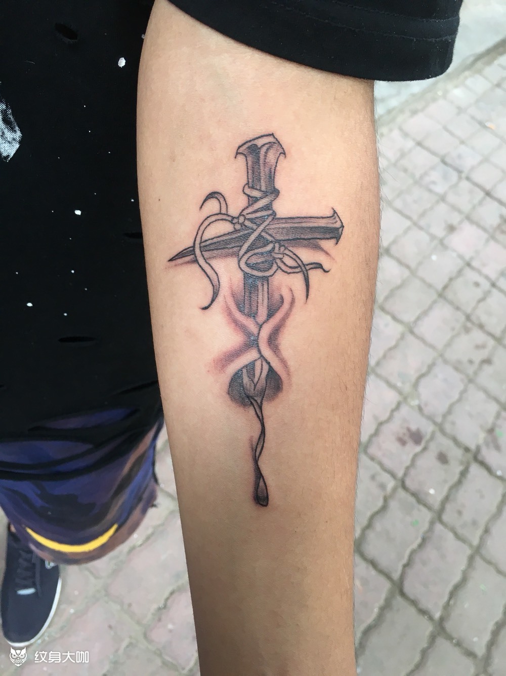 十字架_纹身图案手稿图片_五九的纹身作品集