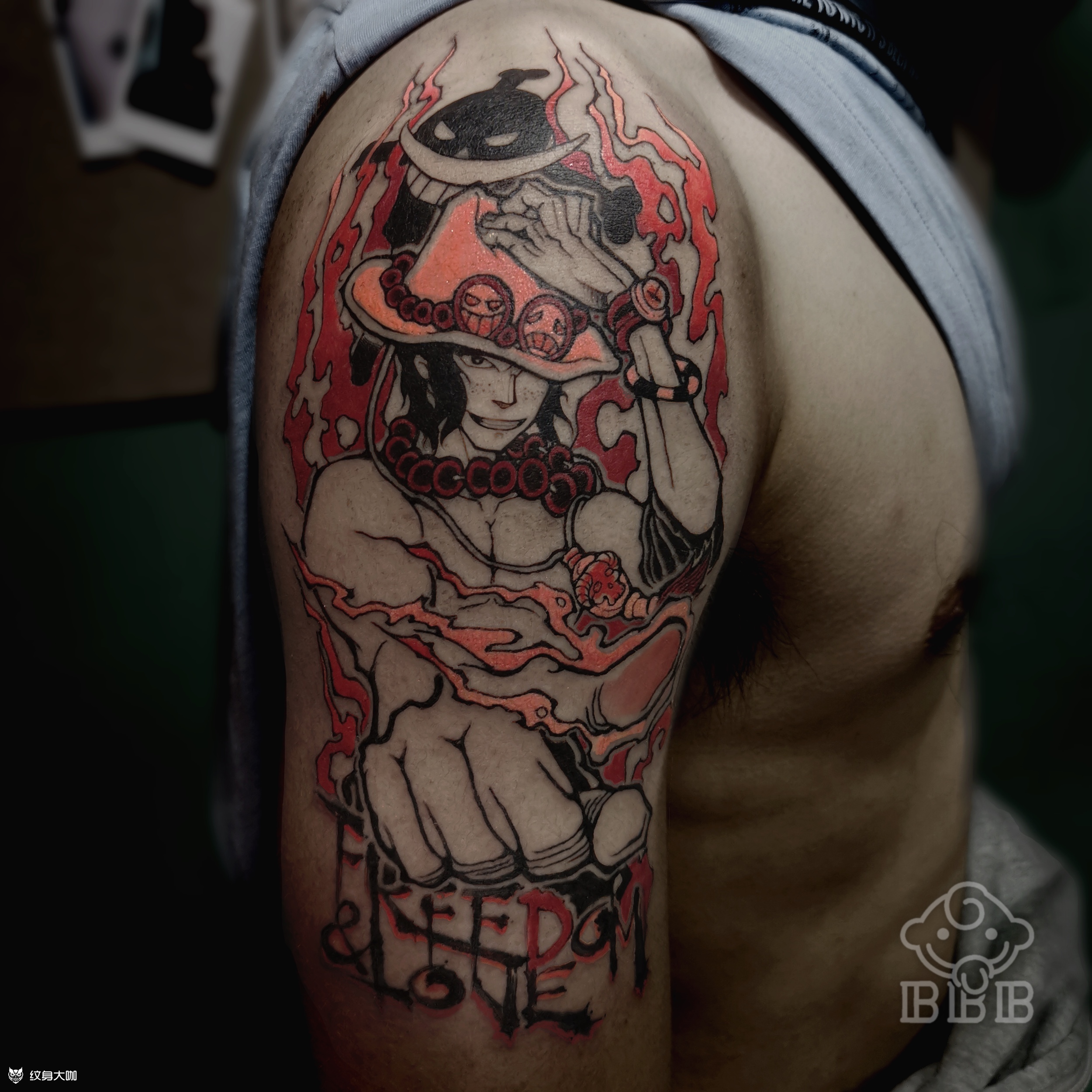 火拳艾斯_纹身图案手稿图片_铁拳无敌核师傅的纹身作品集