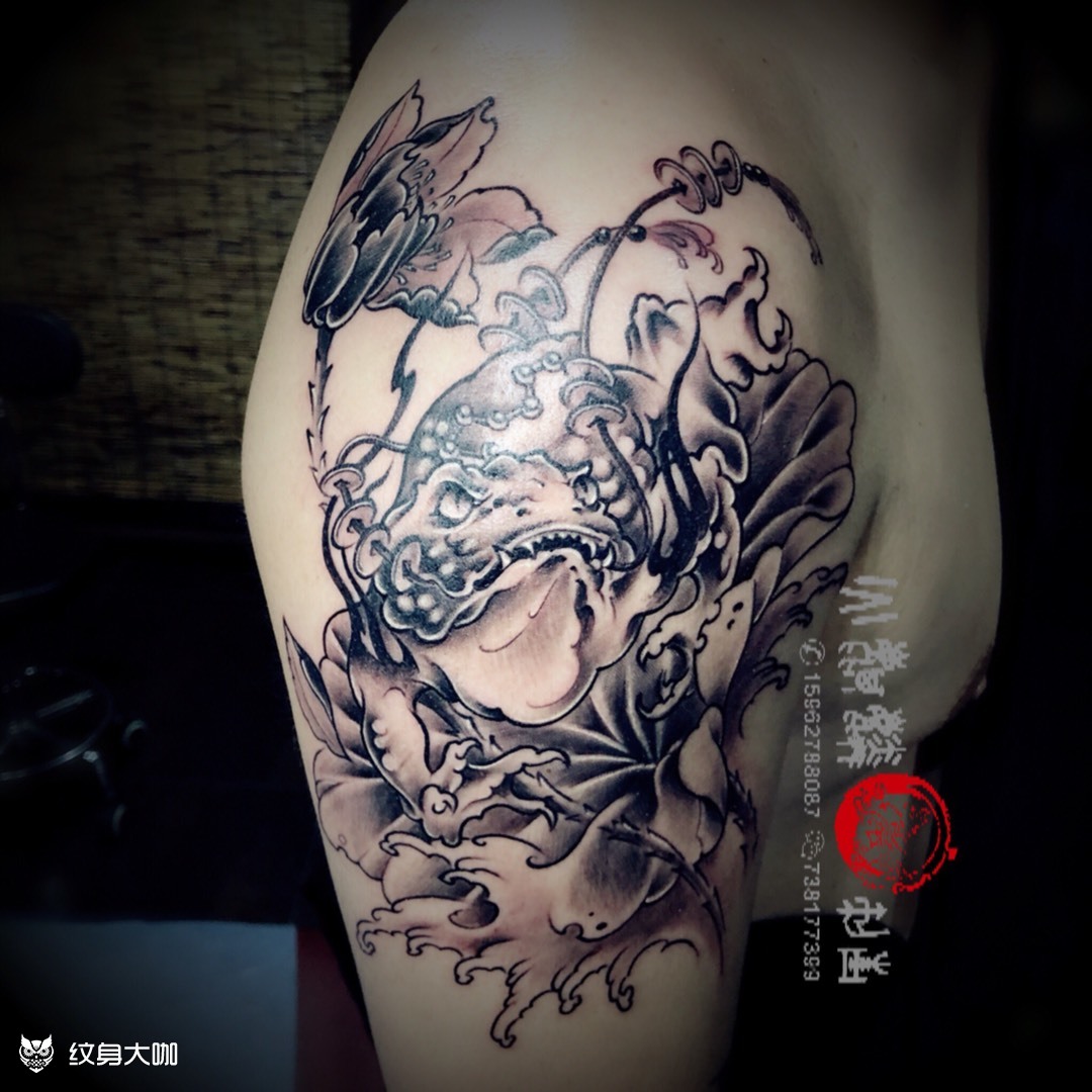 三足金蟾_纹身图案手稿图片_火麒麟【楠】的纹身作品集