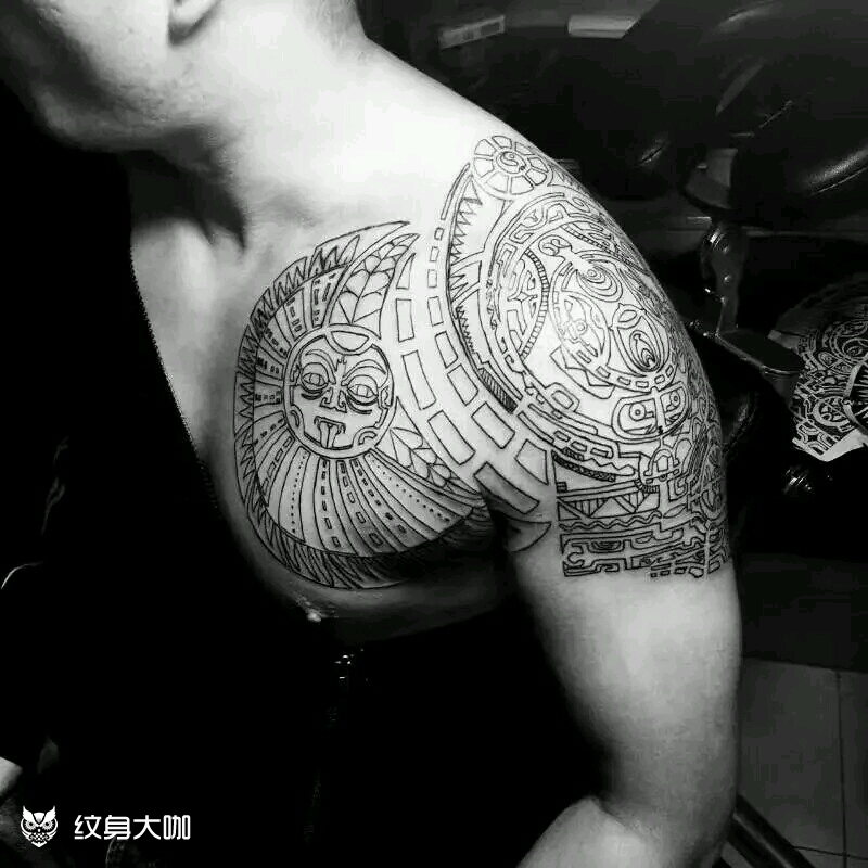 巨石强森同款_纹身图案手稿图片_李博宁的纹身作品集