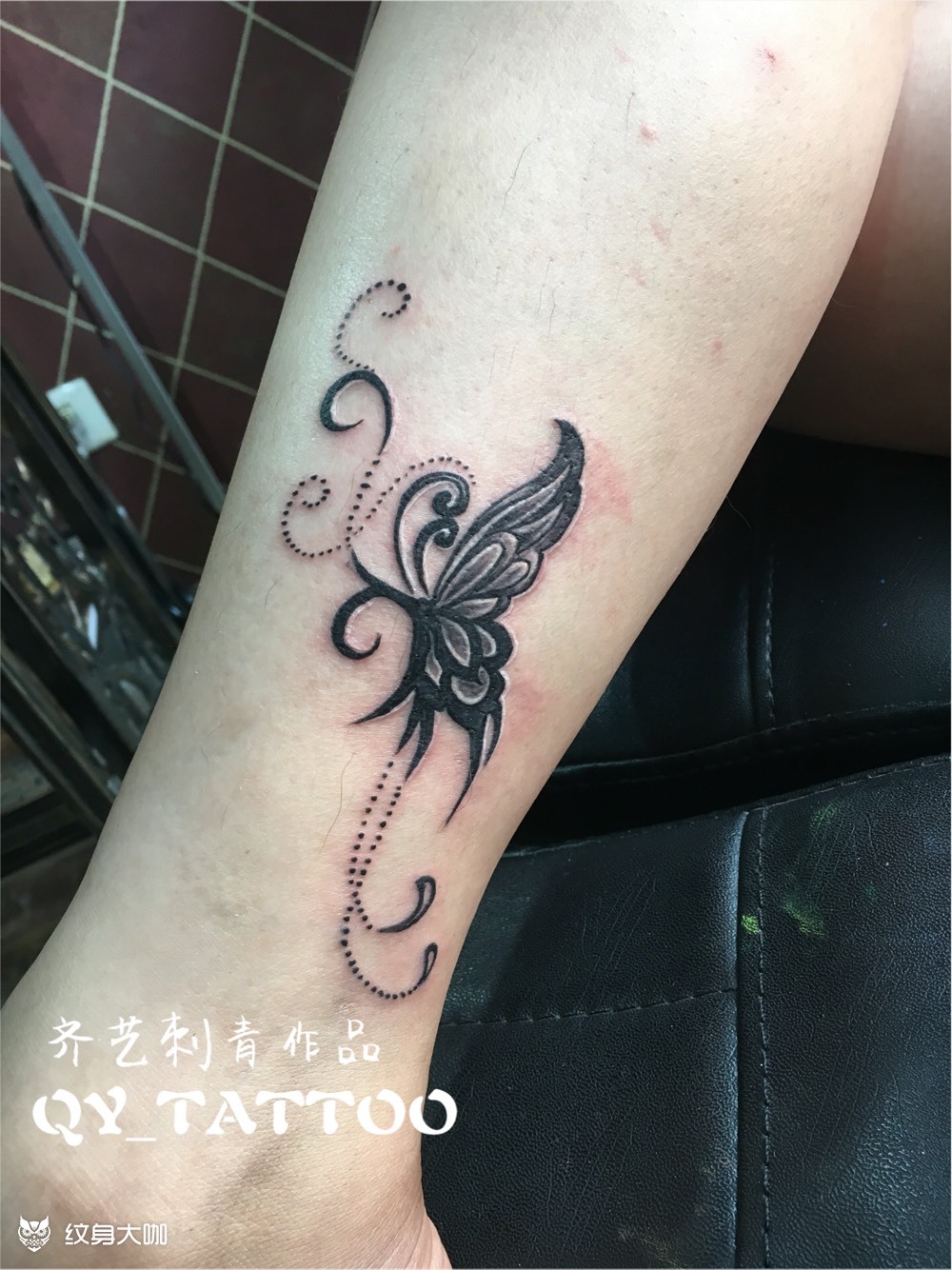 图腾蝴蝶_纹身图案手稿图片_齐洪伟的纹身作品集