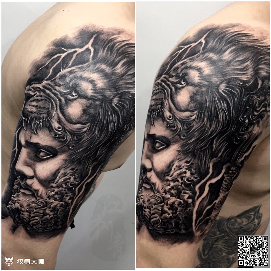 大力神_纹身图案手稿图片_刘江的纹身作品集