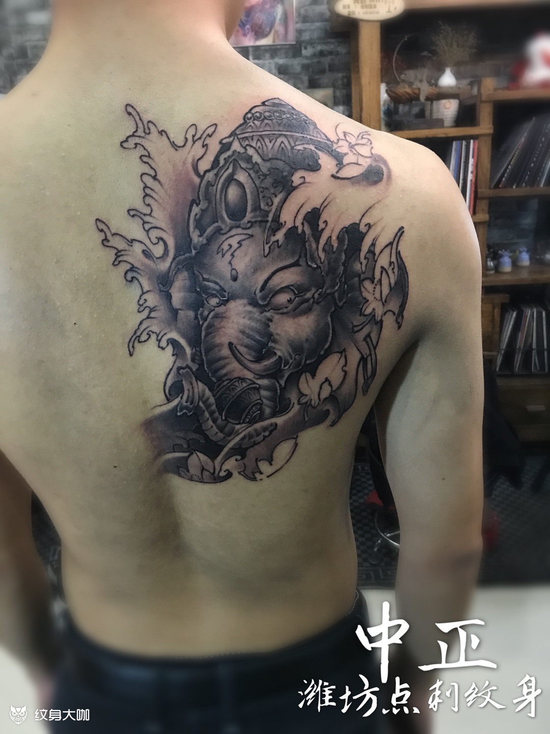 象神菩萨_纹身图案手稿图片_潍坊点刺tattoo的纹身作品集
