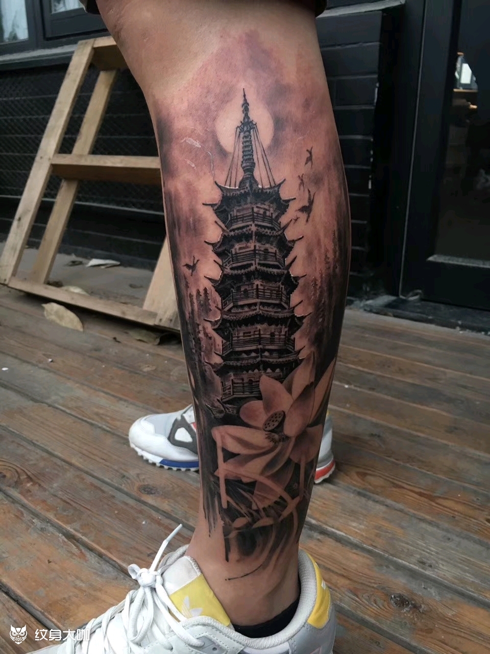 玲珑塔_纹身图案手稿图片_大瑞的纹身作品集