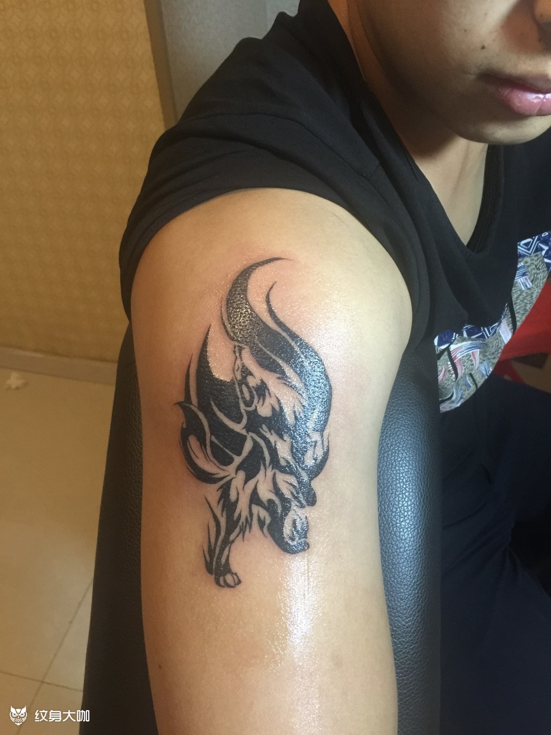 图腾狼_纹身图案手稿图片_刊墨的纹身作品集