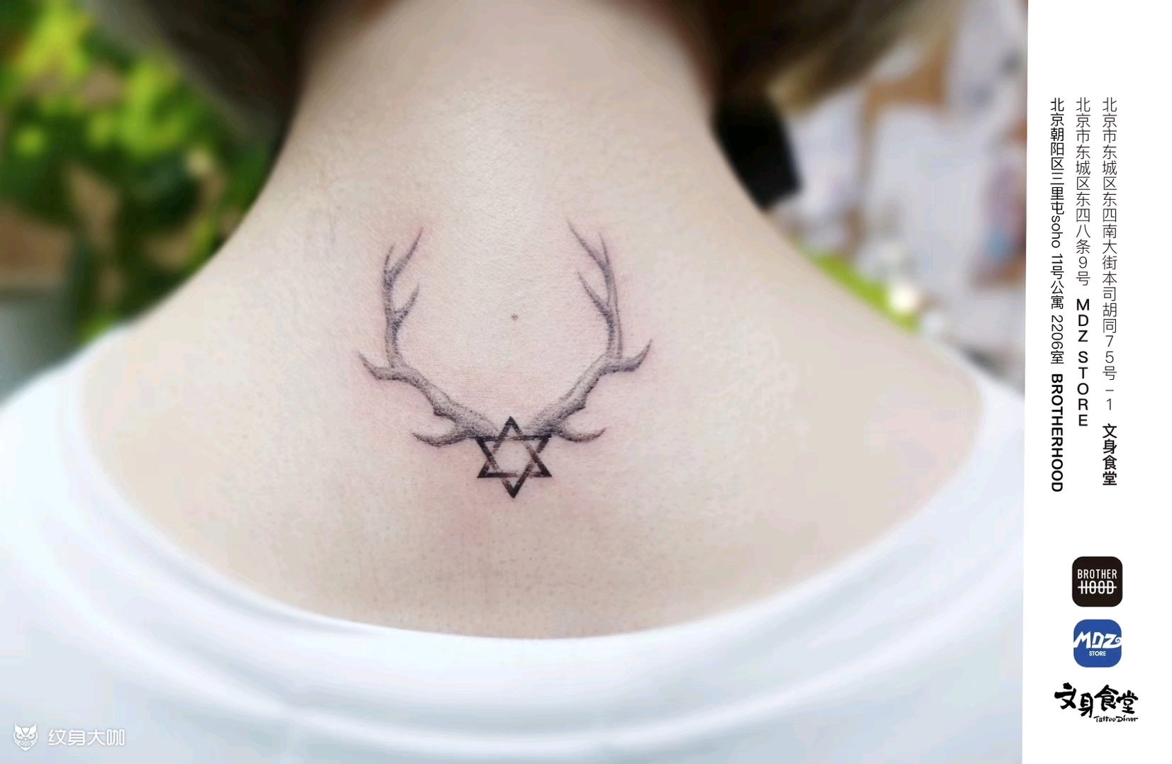 鹿角_纹身图案手稿图片_李剑的纹身作品集