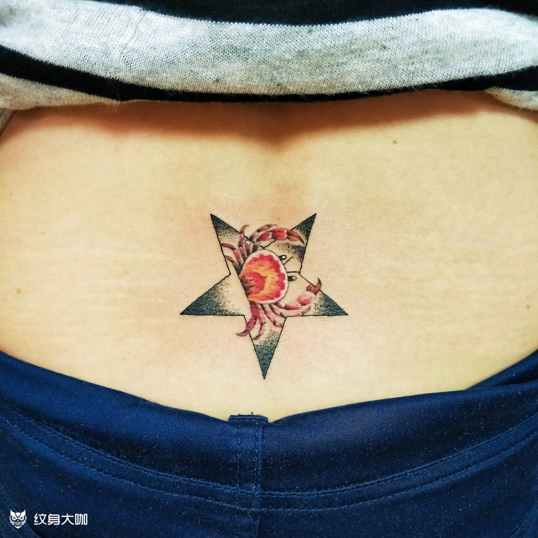 巨蟹座_纹身图案手稿图片_阿良的纹身作品集