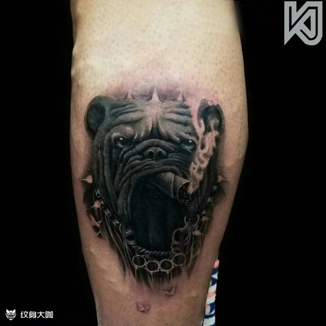 恶霸犬_纹身图案手稿图片_空间61art 创始人 森的纹身作品集